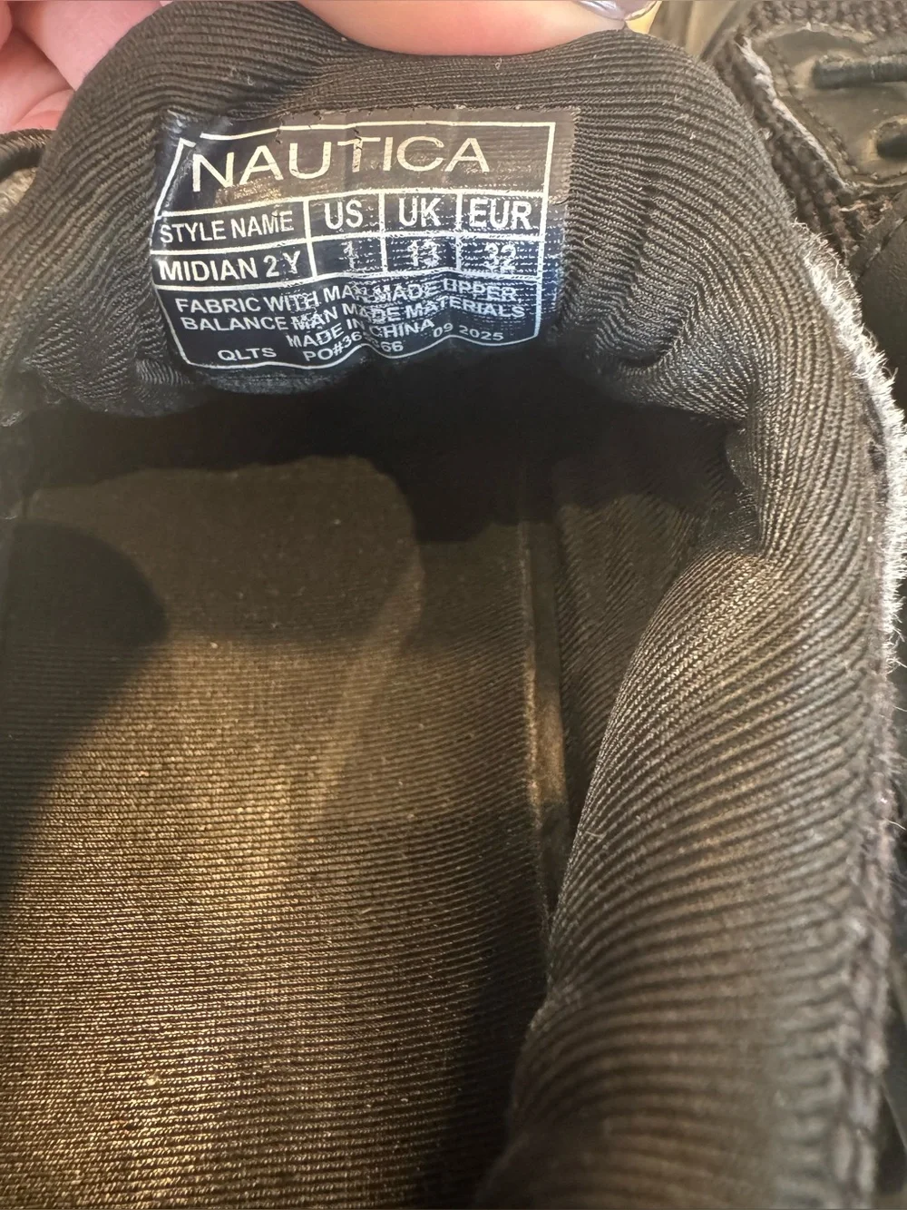 Nautica Meridian 2-Y Kids’ Sneakers – Black – Size 1Y